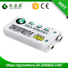 Geilienergy Rechargeable Li-ion 680mah 9V battery Pack